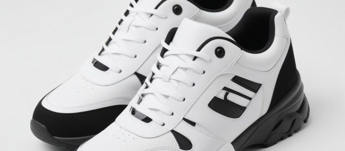 Sleek black and white Sneakers